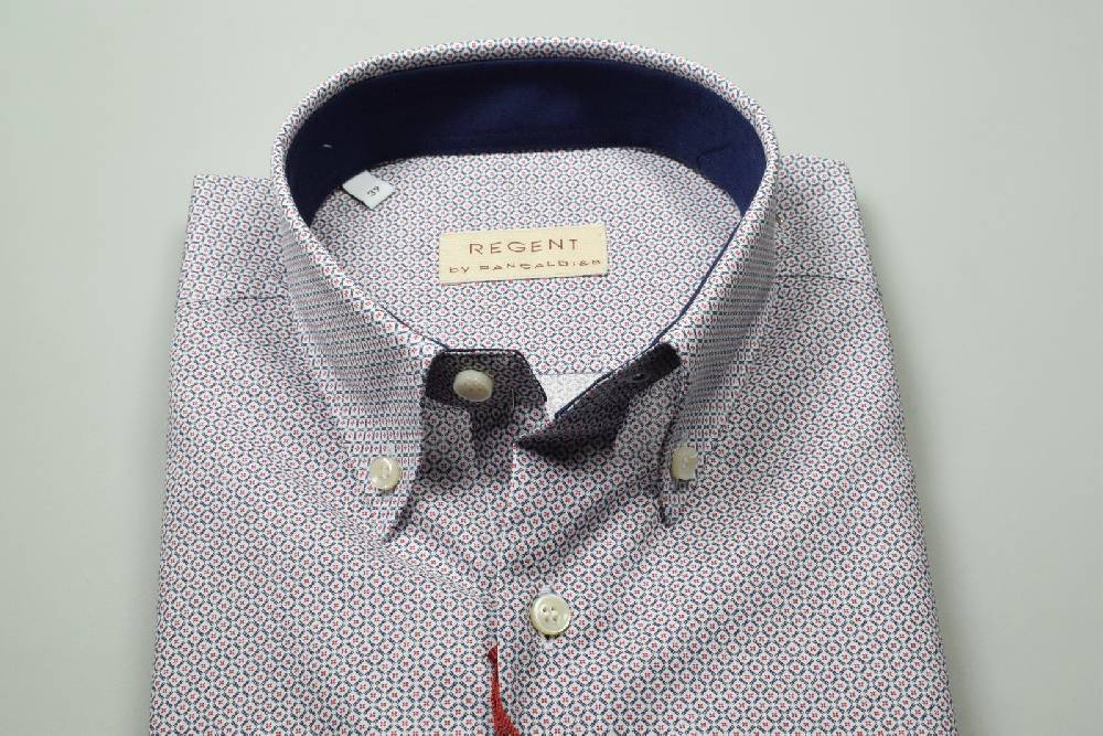 Regent By Pancaldi Camicia Pancaldi Fantasia Geometrica Regular Fit