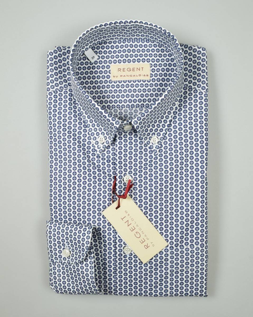 Regent By Pancaldi Camicia Pancaldi In Cotone Stampato Regular Fit