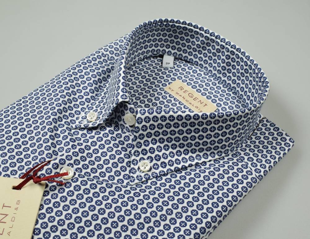 Regent By Pancaldi Camicia Pancaldi In Cotone Stampato Regular Fit