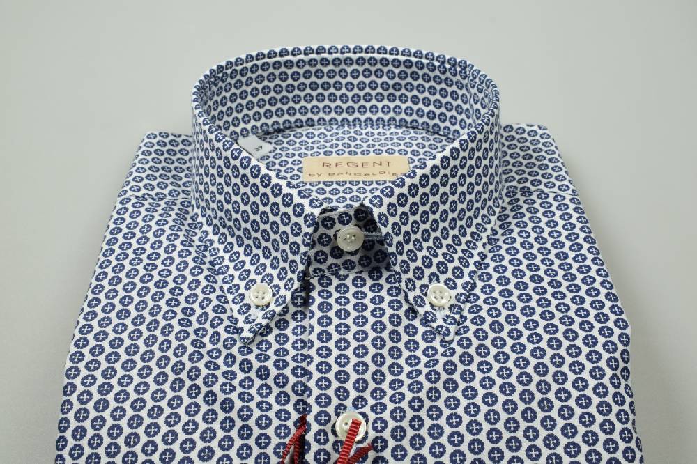 Regent By Pancaldi Camicia Pancaldi In Cotone Stampato Regular Fit