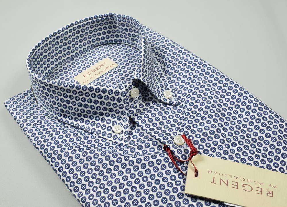 Regent by Pancaldi Camicia pancaldi in cotone stampato regular fit