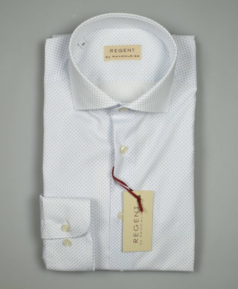 Regent By Pancaldi Camicia Pancaldi In Cotone Stretch Stampato Slim Fit