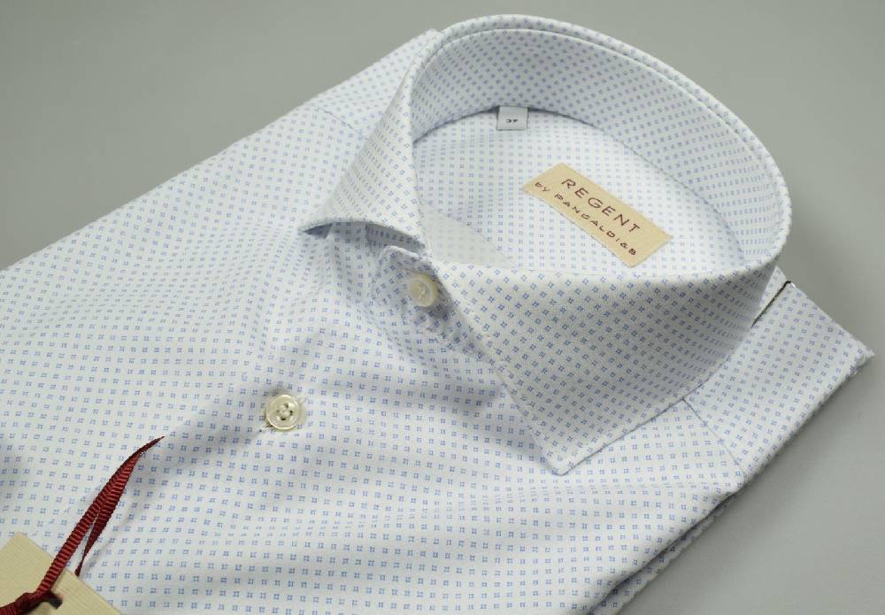 Regent By Pancaldi Camicia Pancaldi In Cotone Stretch Stampato Slim Fit