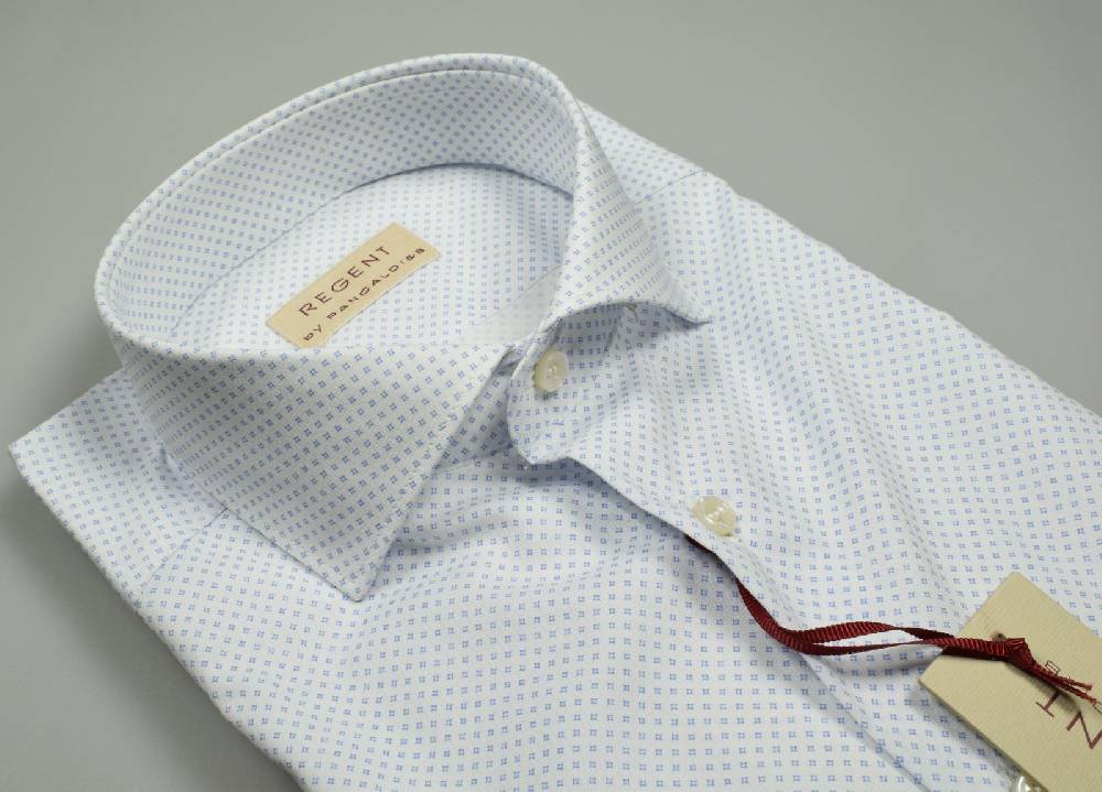 Regent by Pancaldi Camicia pancaldi in cotone stretch stampato slim fit