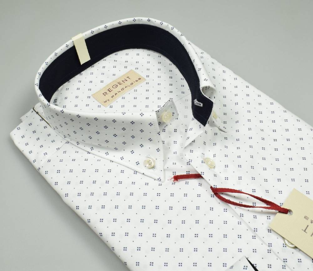 Regent By Pancaldi Camicia Pancaldi Regular Fit Button Down Cotone Stretch