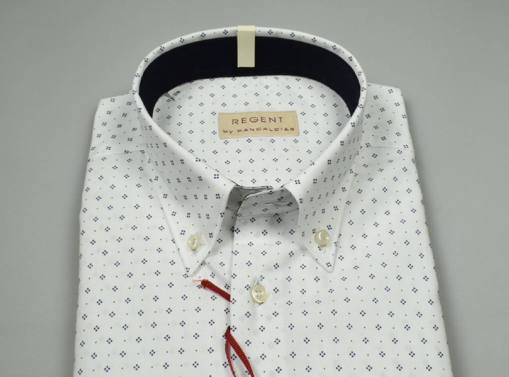 Regent By Pancaldi Camicia Pancaldi Regular Fit Button Down Cotone Stretch