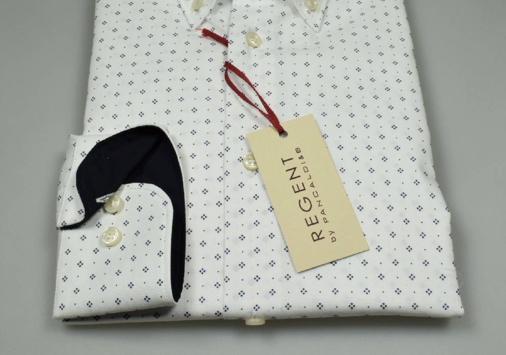 Regent By Pancaldi Camicia Pancaldi Regular Fit Button Down Cotone Stretch