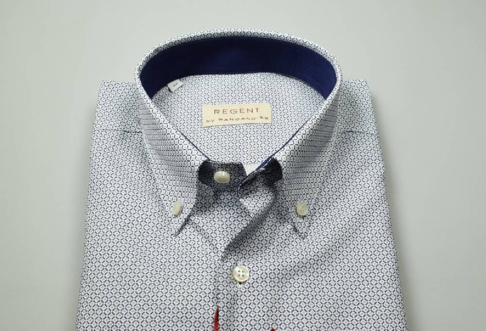 Regent By Pancaldi Camicia Pancaldi Regular Fit Fantasia Geometrica