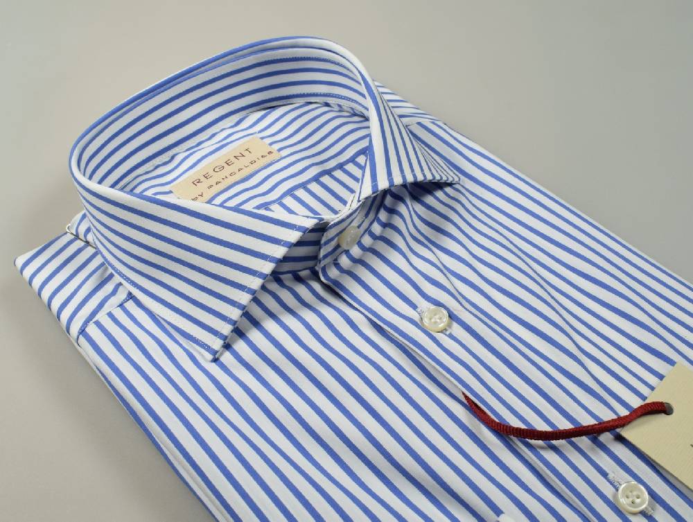Regent by Pancaldi Camicia pancaldi slim fit a righe azzurro