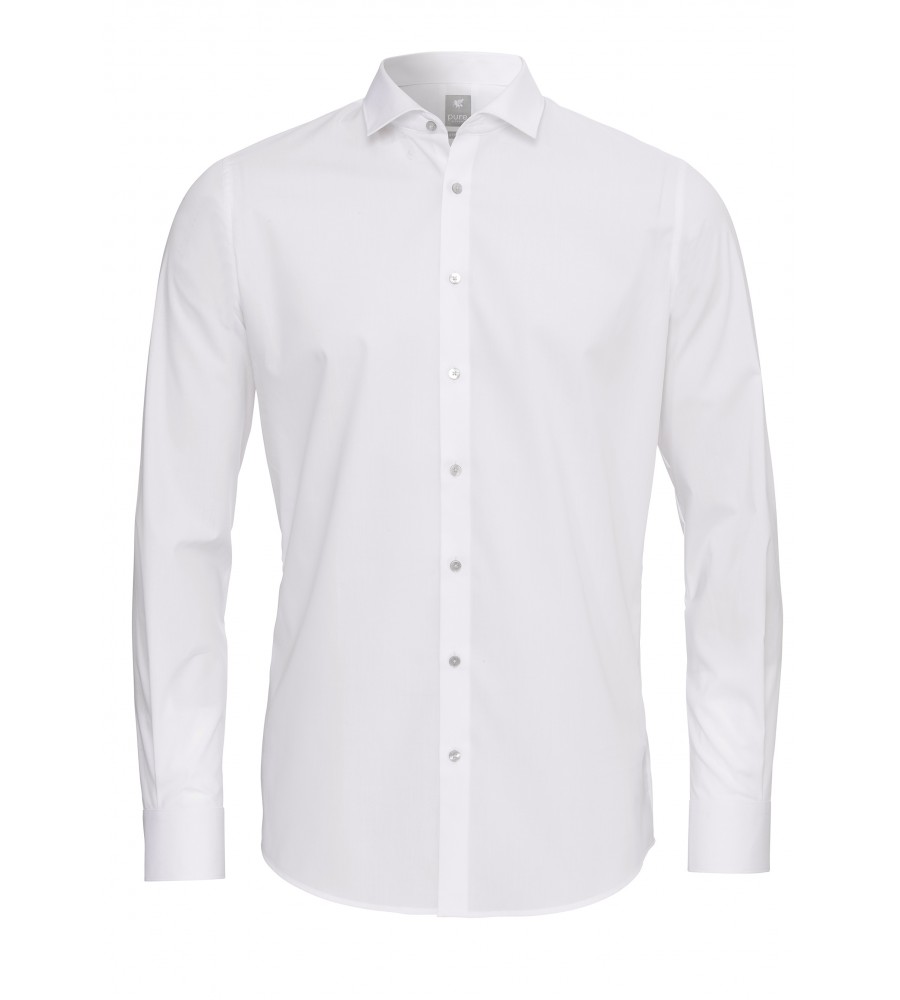 PureShirt Camicia Pure Bianca Extra Slim Ft Cotone Elasticizzato