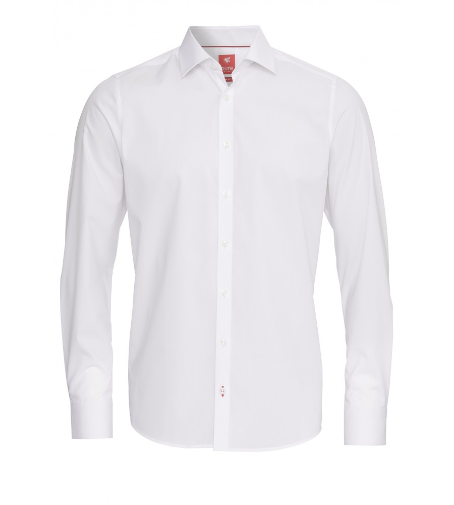 PureShirt Camicia Pure Bianca Slim Ft Cotone Elasticizzato