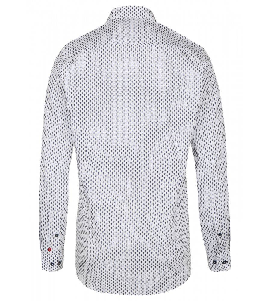 PureShirt Camicia Pure Slim Fit In Puro Cotone Stampato Blu Con Ananas