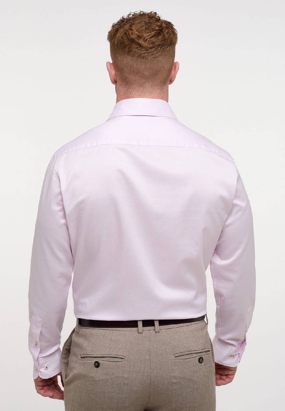 Eterna Camicia Rosa Eterna Cotone Twill Ritorto Modern Fit