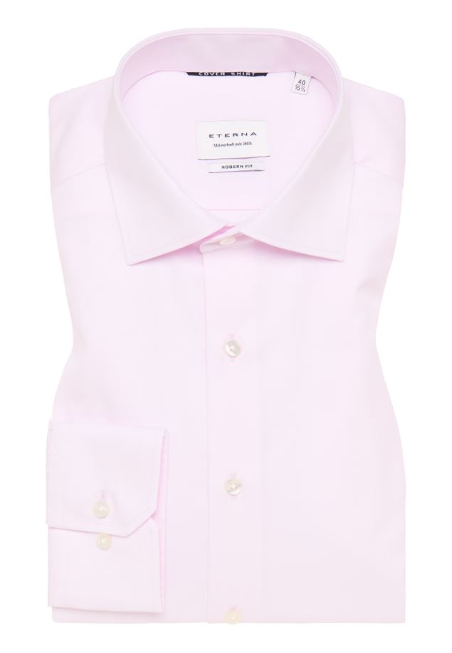 Eterna Camicia Rosa Eterna Modern Fit Collo Classico Italiano