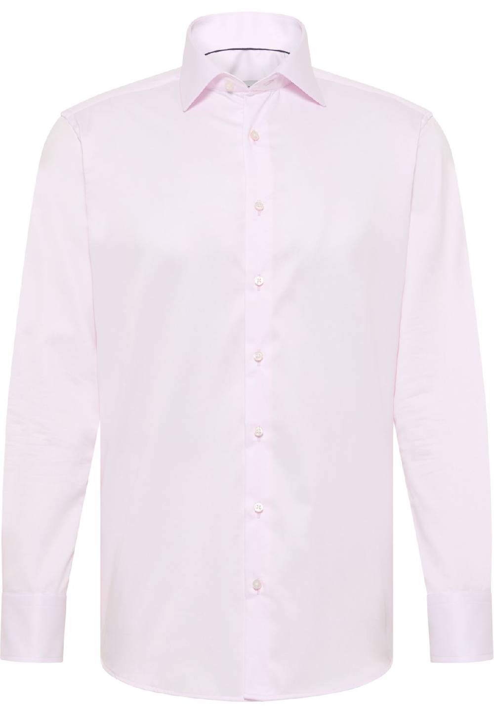 Eterna Camicia Rosa Eterna Modern Fit In Cotone Twill No Stiro