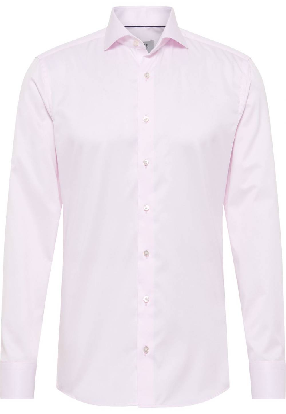Eterna Camicia Rosa Eterna Slim Fit In Cotone Twill No Stiro
