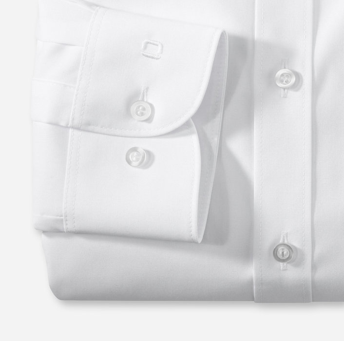 Olymp Camicia Slim Fit Bianca Olymp Button Down In Cotone Stretch