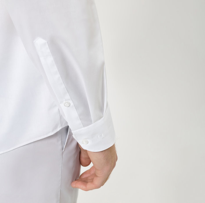 Olymp Camicia Slim Fit Bianca Olymp Level Five In Cotone Stretch