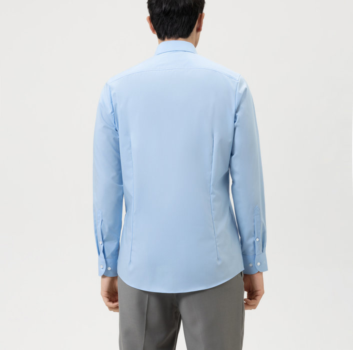 Olymp Camicia Slim Fit Celeste Olymp Level Five In Cotone Stretch