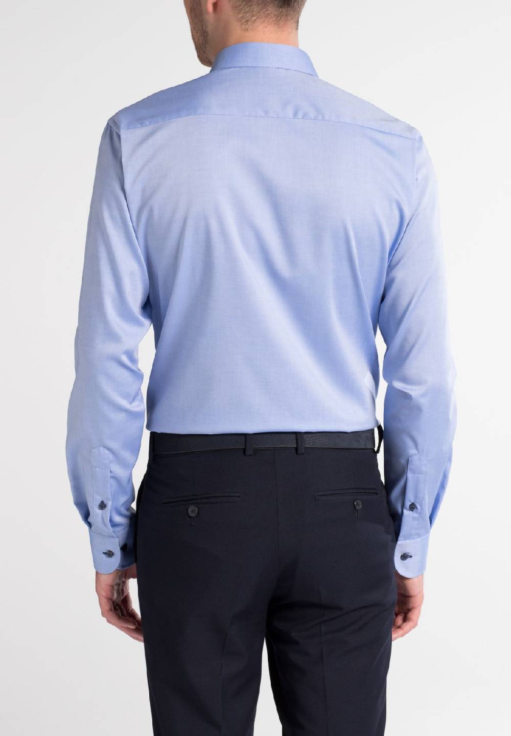 Eterna Camicia Slim Fit Eterna Puro Cotone No Stiro Con Interni In Contrasto