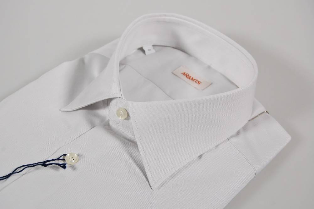 Aramis Camicia Slim Fit Grigio Perla Aramis In Puro Cotone