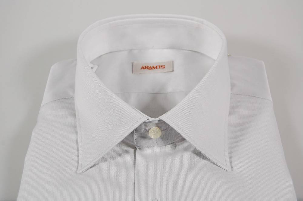 Aramis Camicia Slim Fit Grigio Perla Aramis In Puro Cotone