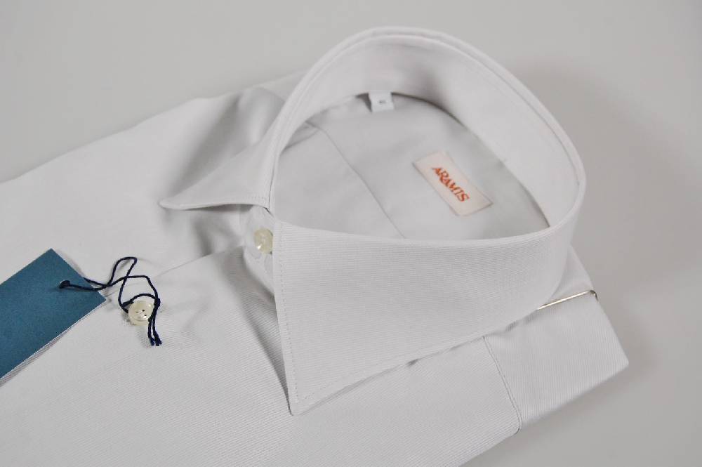 Aramis Camicia Slim Fit Grigio Perla Aramis In Puro Cotone