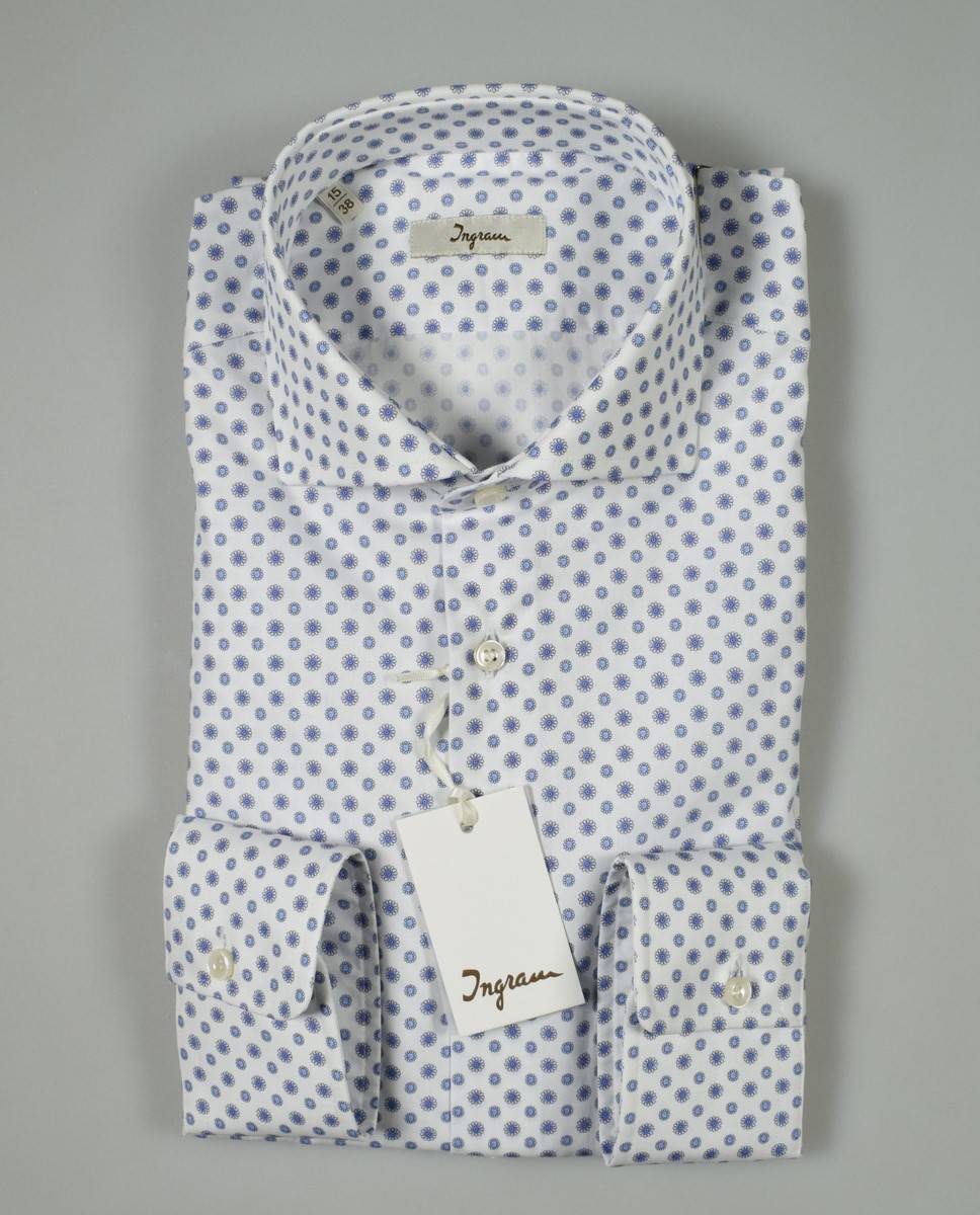 Ingram Camicia Slim Fit Ingram Cotone Con Fantasia Stampata