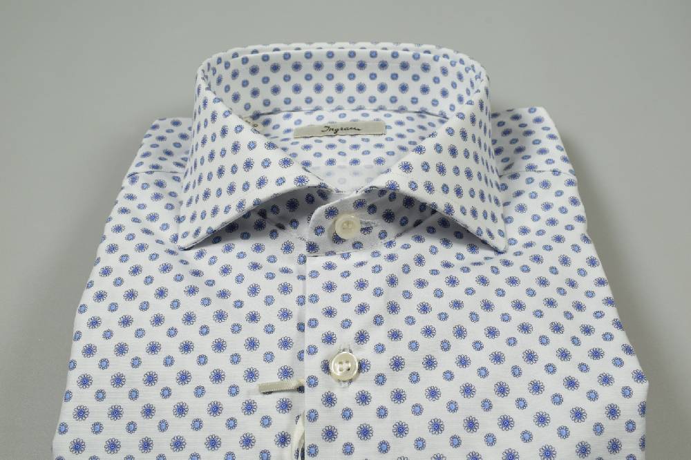 Ingram Camicia Slim Fit Ingram Cotone Con Fantasia Stampata