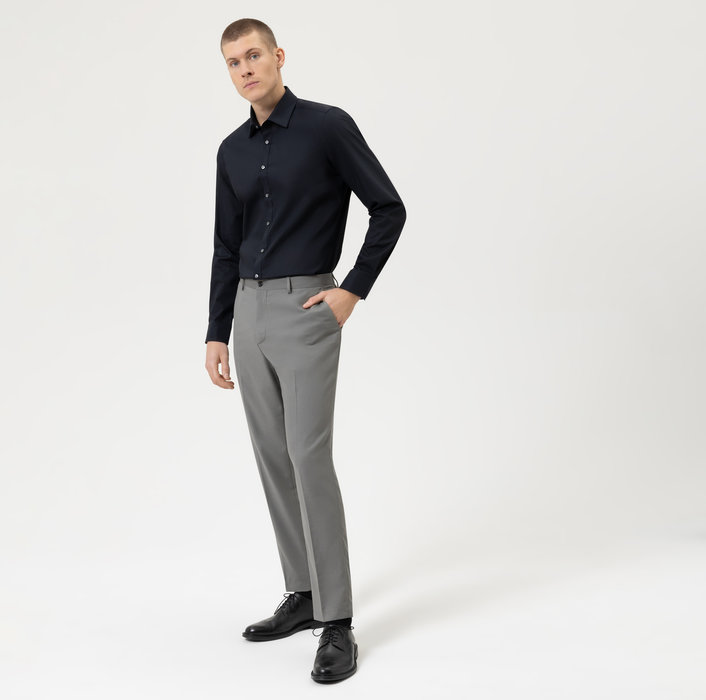 Olymp Camicia Slim Fit Nera Olymp Level Five In Cotone Stretch