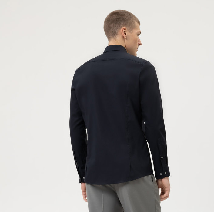 Olymp Camicia Slim Fit Nera Olymp Level Five In Cotone Stretch