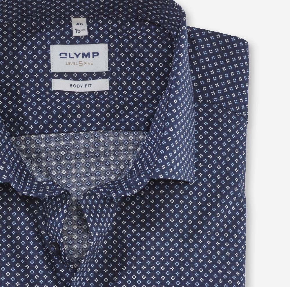 Olymp Camicia Slim Fit Olymp Cotone Stretch Stampato