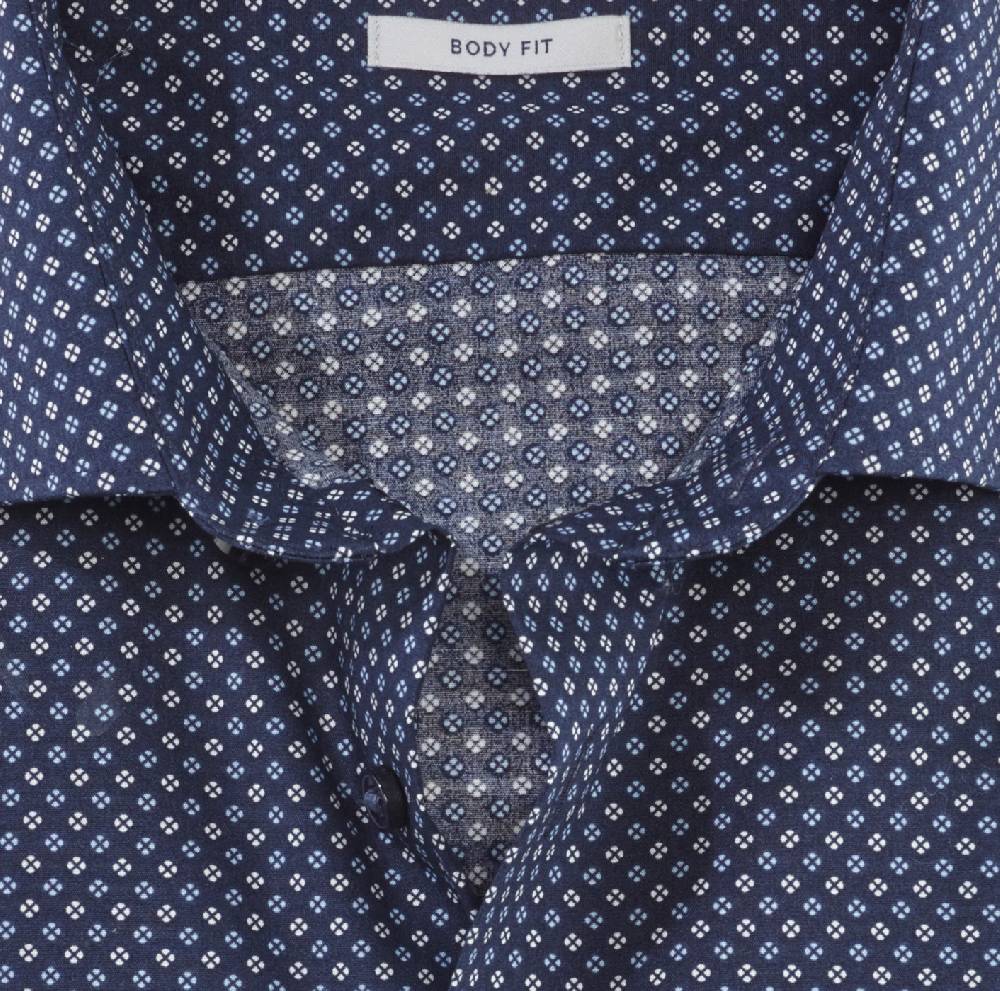 Olymp Camicia Slim Fit Olymp Cotone Stretch Stampato