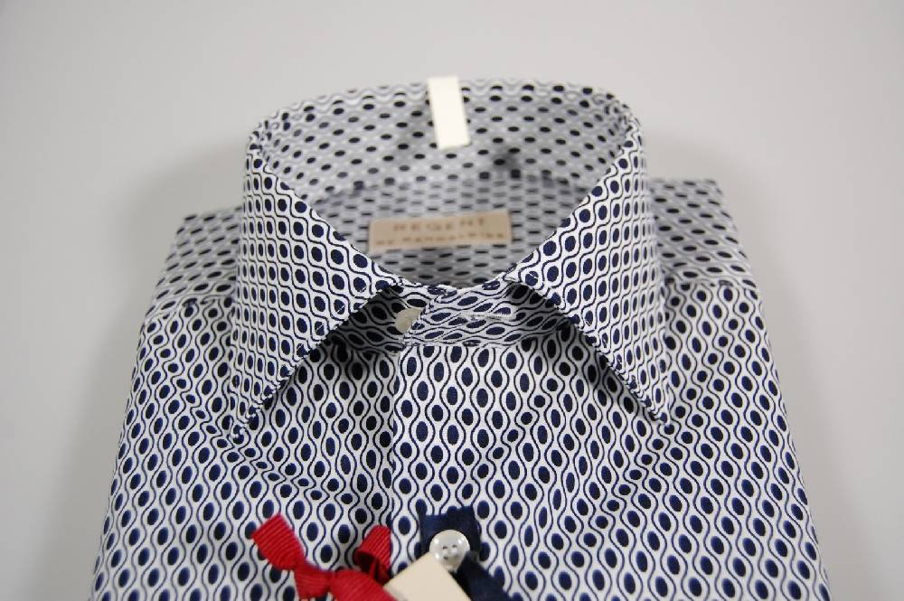 Regent By Pancaldi Camicia Slim Fit Regent By Pancaldi A Fantasia Blu Stretch