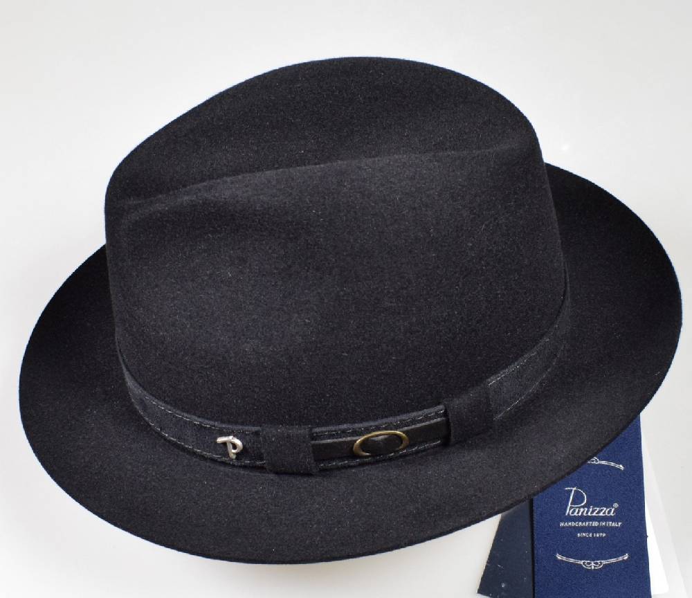 Panizza Cappello Classico In Feltro Panizza Nero Waterproof