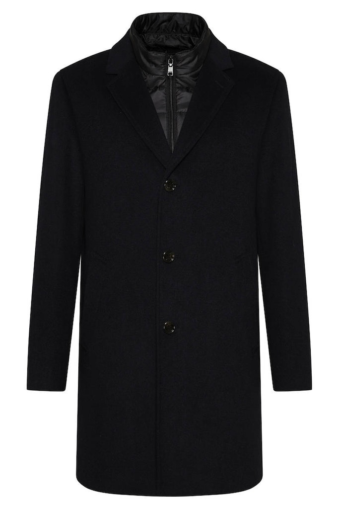 Digel Cappotto blu digel con pettorina antivento staccabile