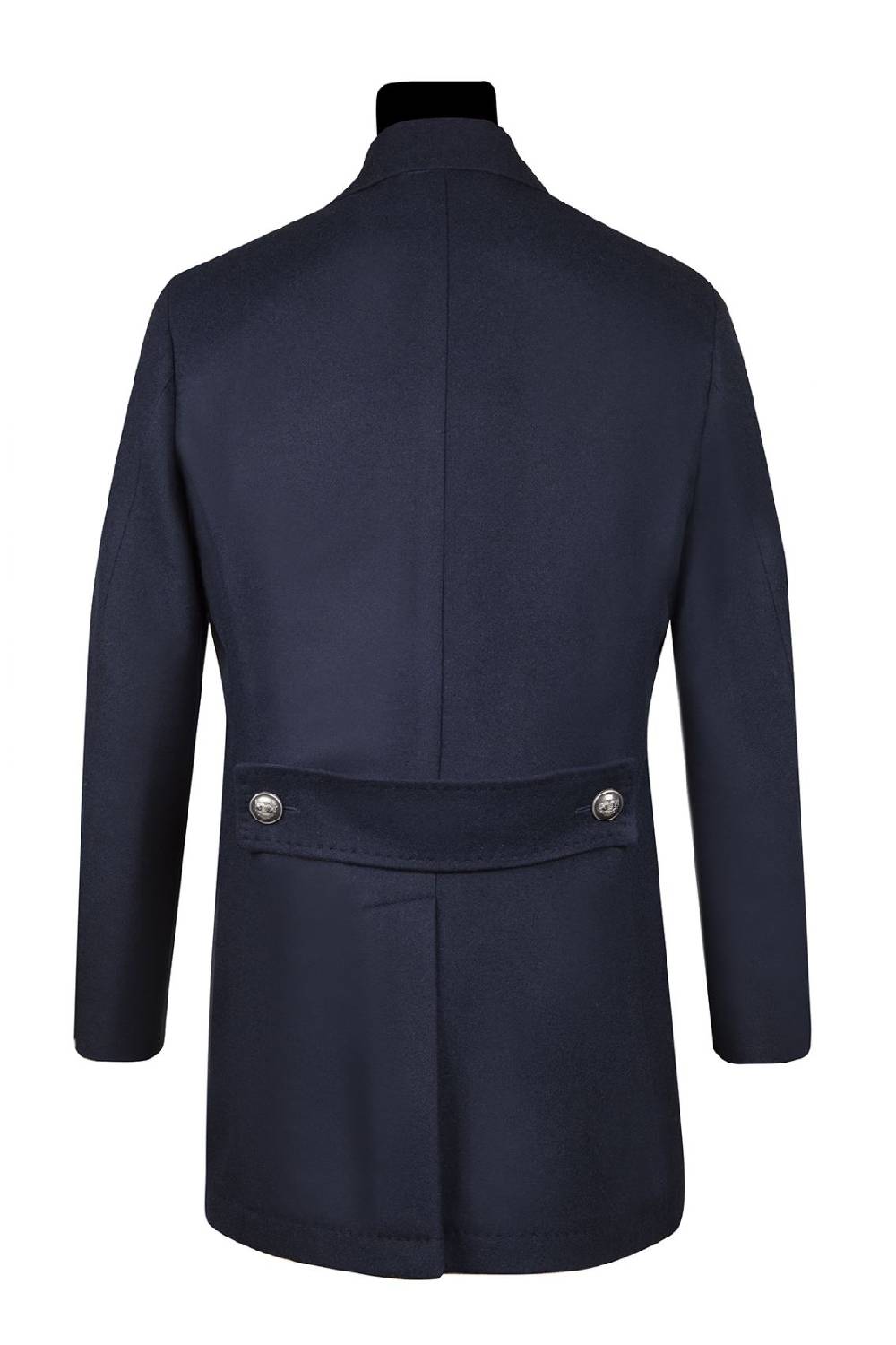 Simbols Cappotto Blu Doppiopetto Sfoderato Simbols Misto Cashmere