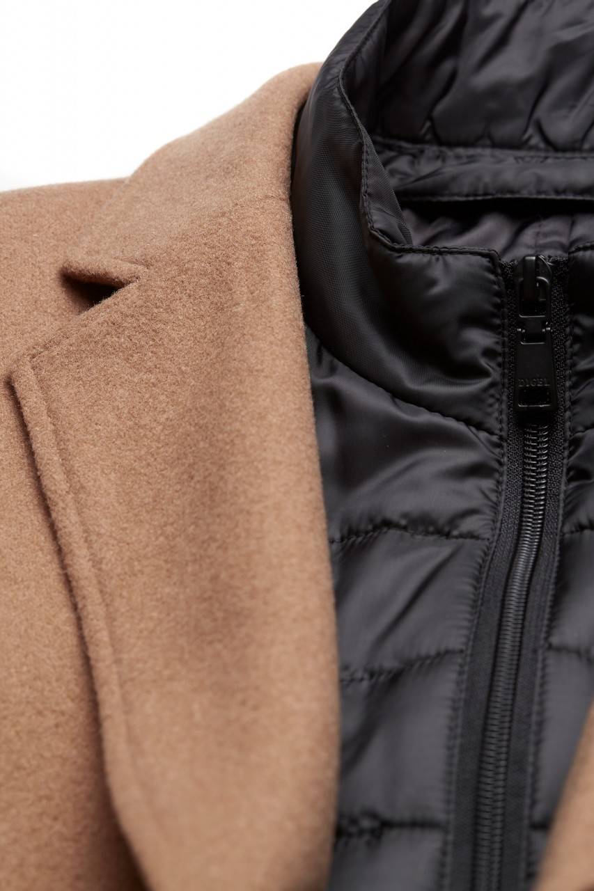 Digel Cappotto Cammello Digel Con Pettorina Antivento Staccabile