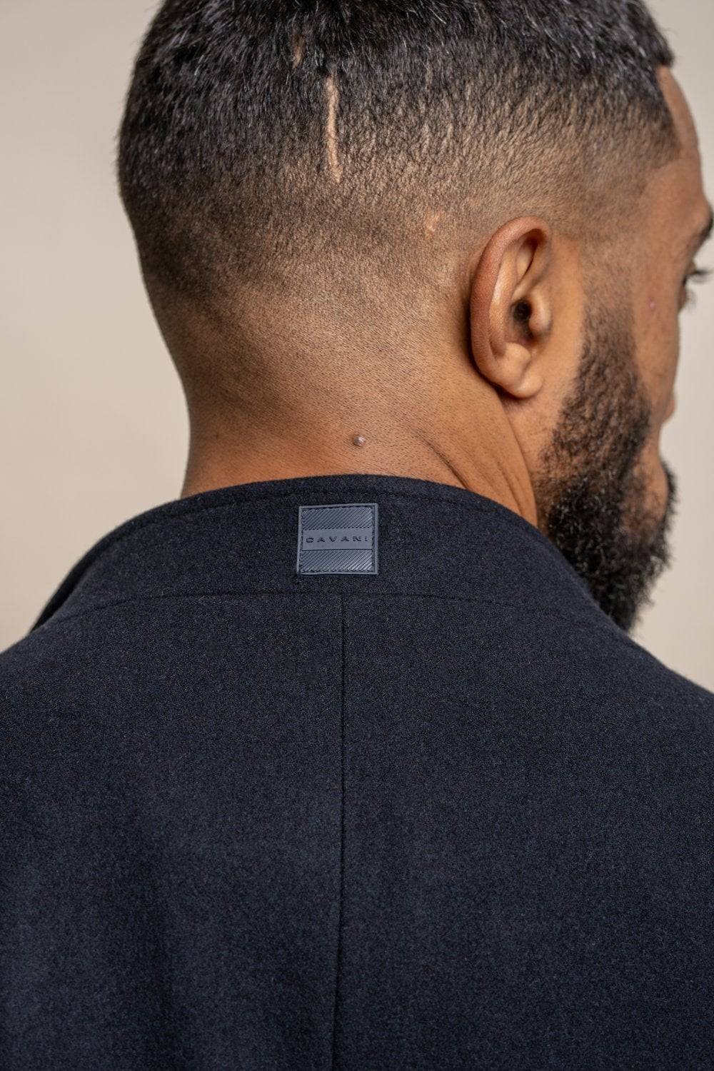 House Of Cavani Cappotto Cavani Blu Con Cappuccio Slim Fit