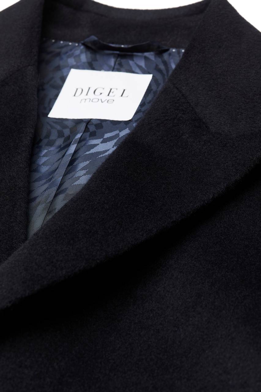 Digel Cappotto Digel Blu Slim Fit In Misto Cashmere