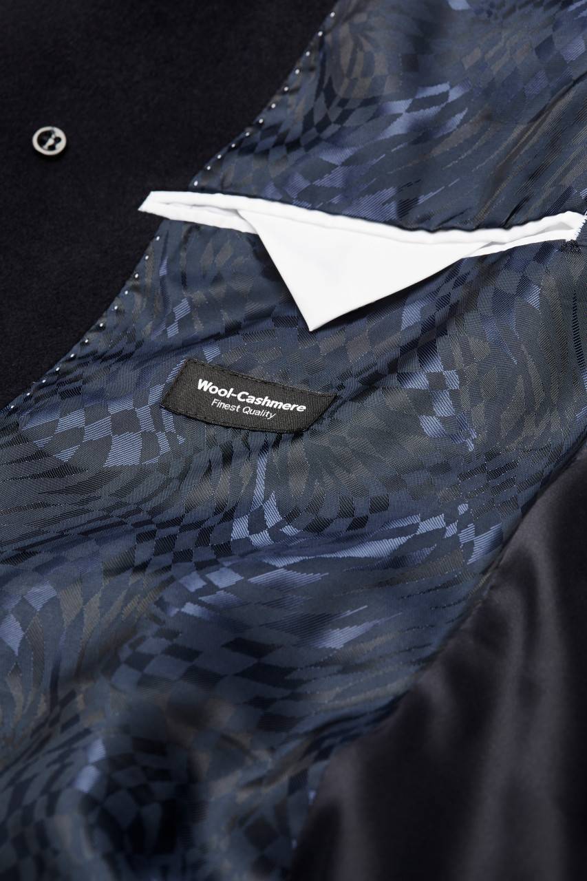 Digel Cappotto Digel Blu Slim Fit In Misto Cashmere