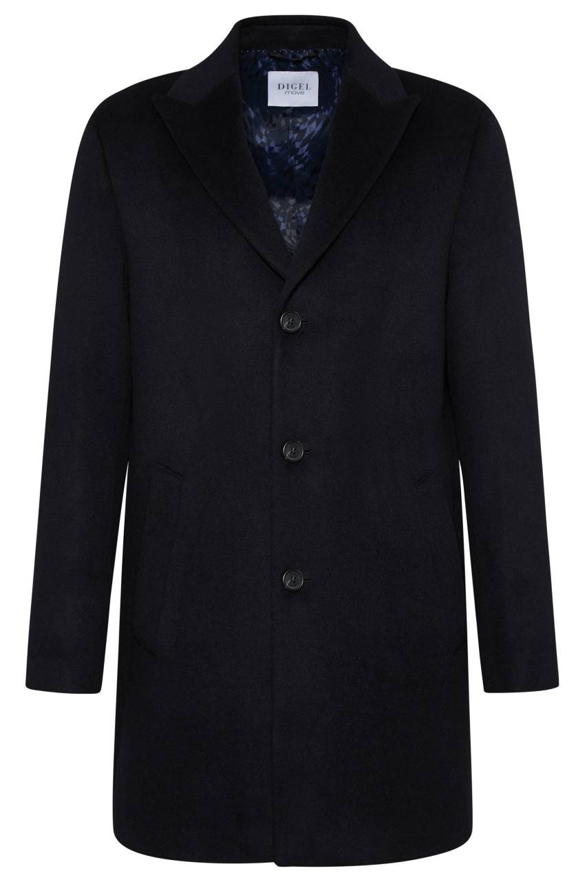 Digel Cappotto digel blu slim fit in misto cashmere