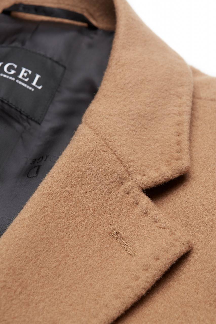 Digel Cappotto Digel Cammello Modern Fit Misto Cashmere
