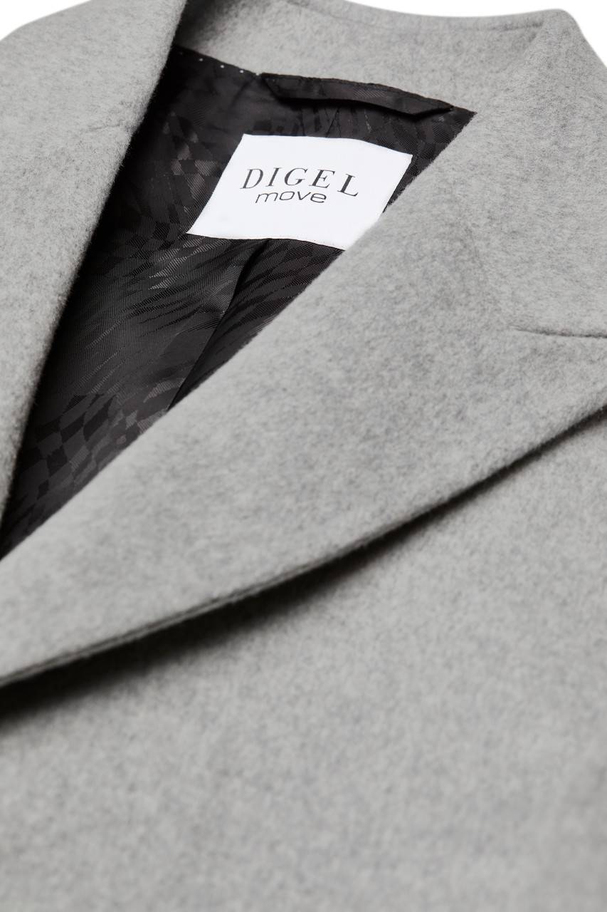 Digel Cappotto Digel Grigio Chiaro Slim Fit In Misto Cashmere