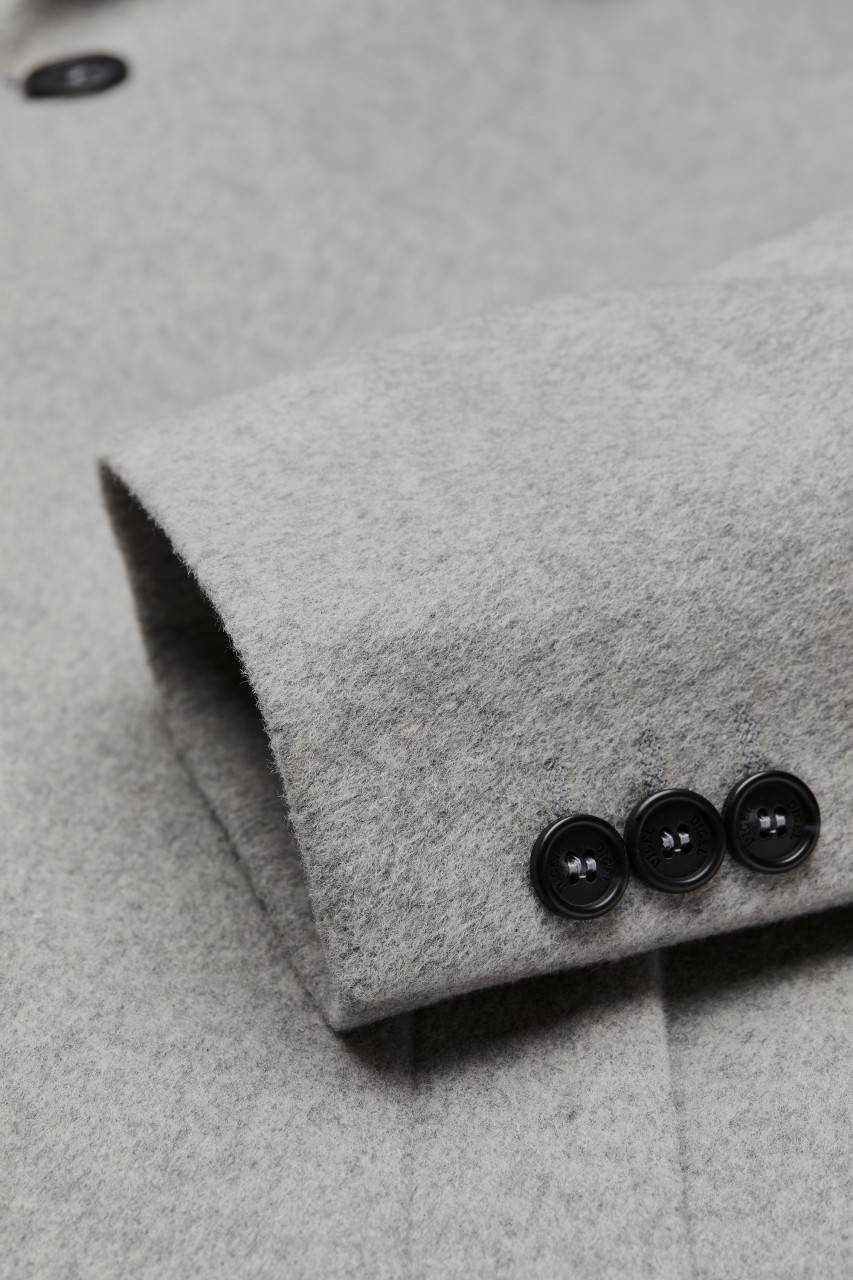 Digel Cappotto Digel Grigio Chiaro Slim Fit In Misto Cashmere