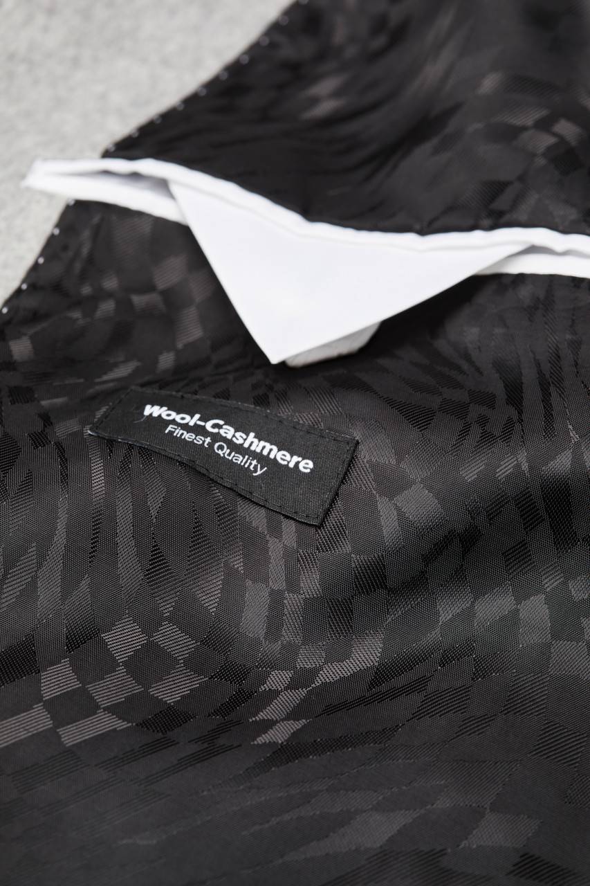 Digel Cappotto Digel Grigio Chiaro Slim Fit In Misto Cashmere