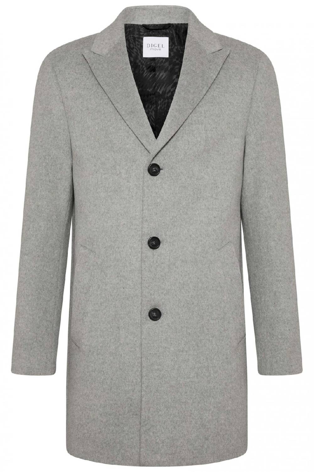 Digel Cappotto digel grigio chiaro slim fit in misto cashmere