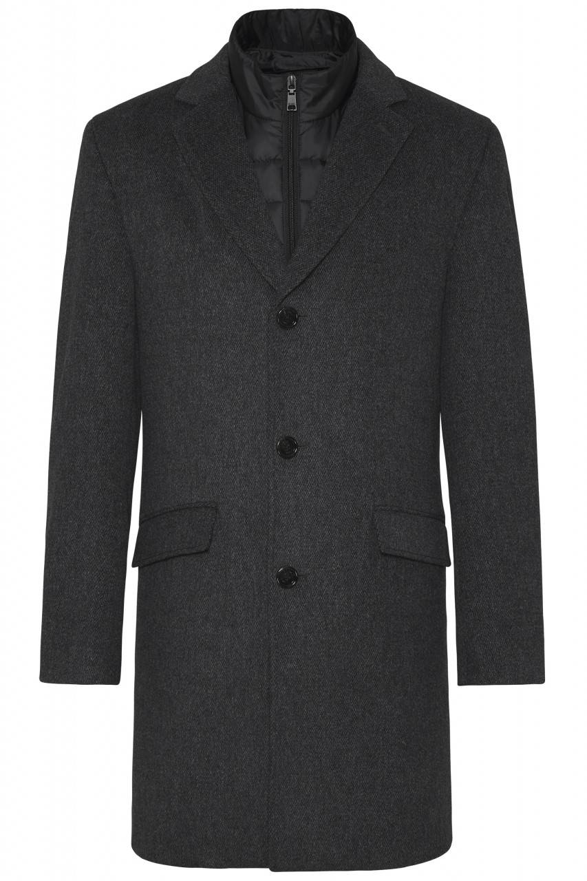 Digel Cappotto grigio scuro digel con pettorina antivento staccabile
