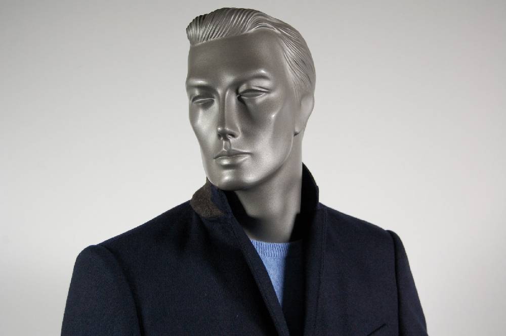 John Barritt Cappotto moda uomo slim fit blu john barritt