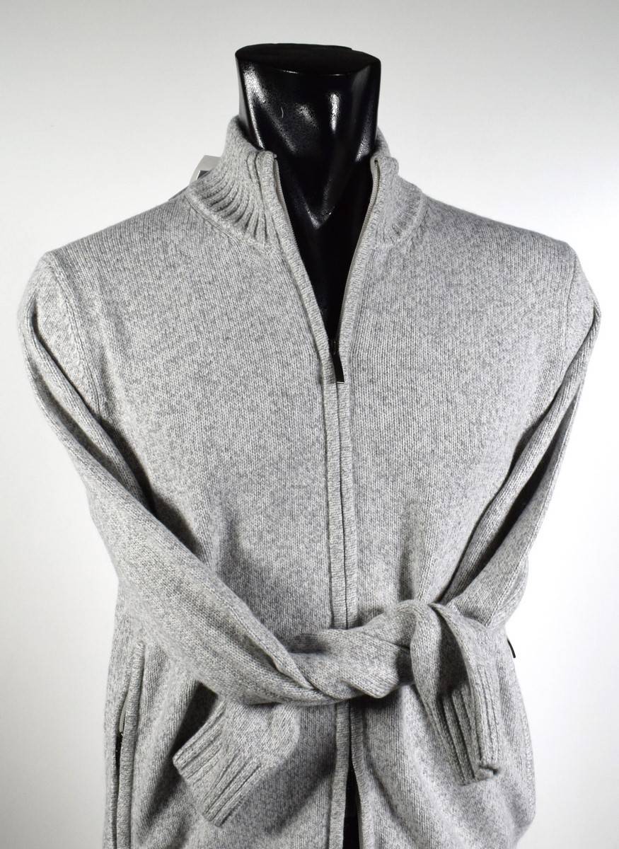 Cavalieri Milano Cardigan Giacca Con Zip Misto Cashmere Cavalieri Milano